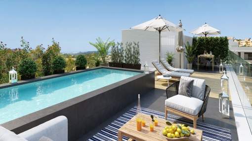 Ático de nueva construcción con piscina privada en Santa Ponca Ático de nueva construcción con piscina privada en Santa Ponca